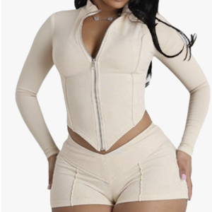 Club Outfits for Women Sexy Clubwear Stretchy Top and Shorts Comfy Sexy Two Piece Outfits